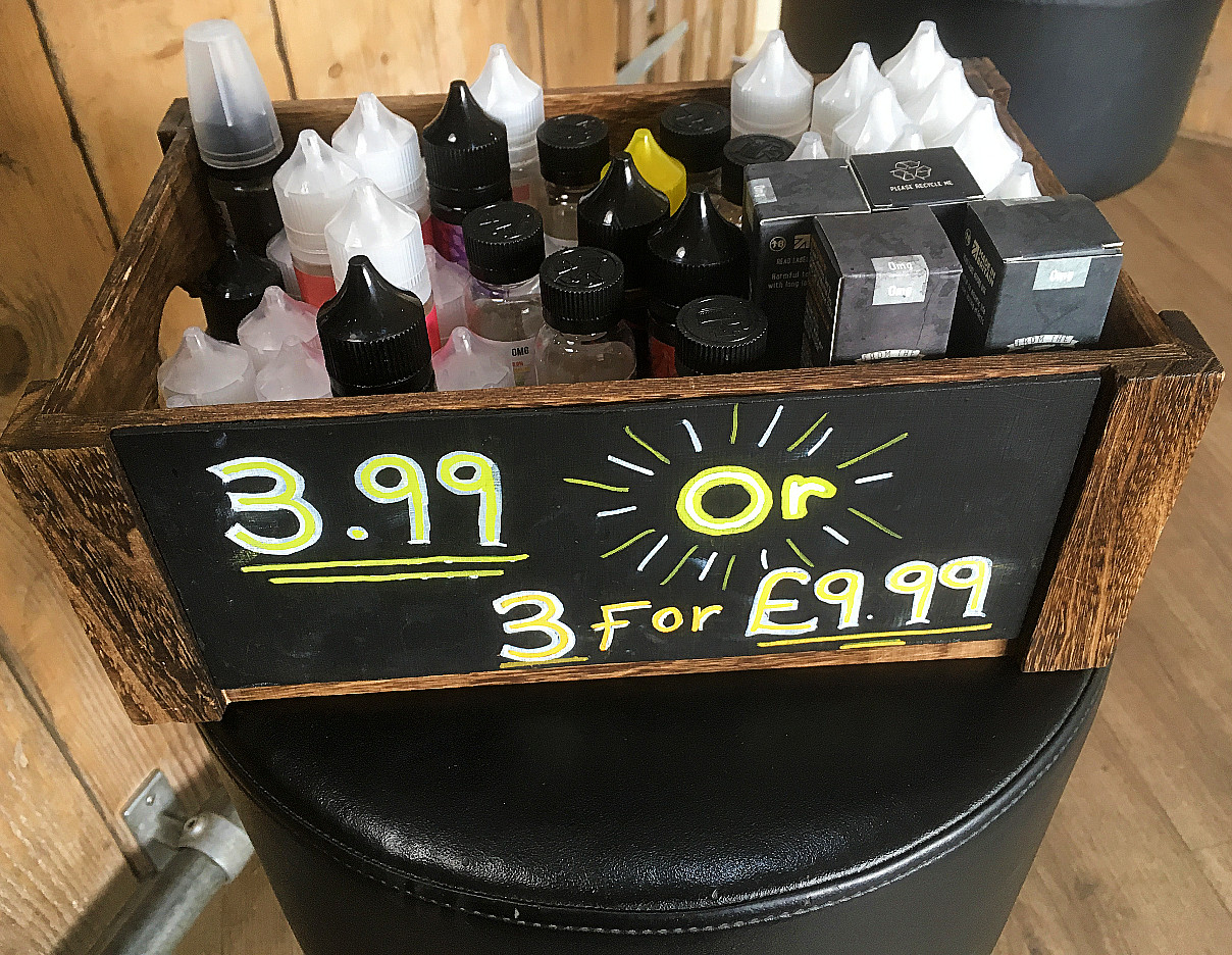 New E liquid Bargain bins
